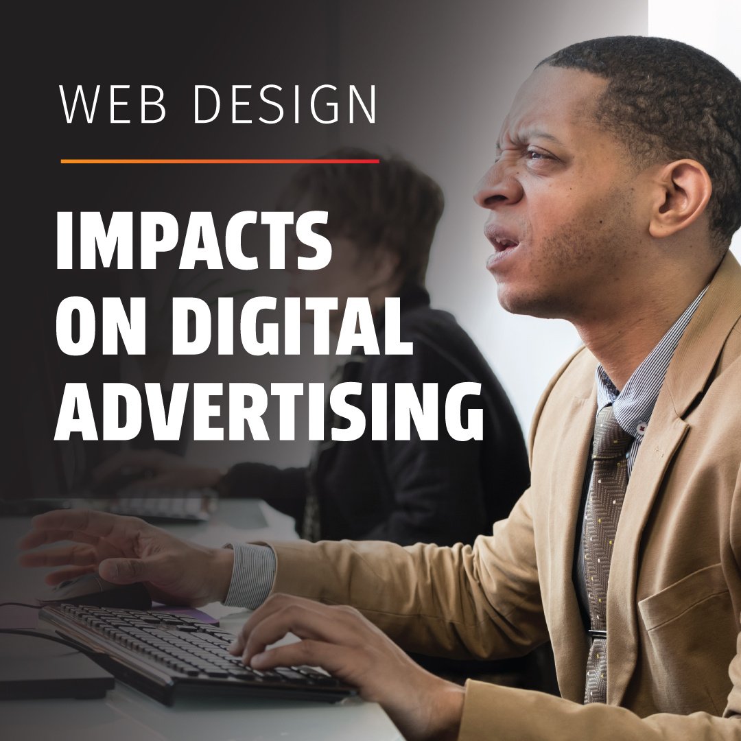 How web design impacts the success of your digital advertising. A young man on the computer with a look of confusion on his face. 